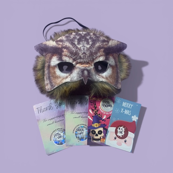 EUC - Owl Mask & Four (4) Lindsey Coupons Bundle - Picture 1 of 1